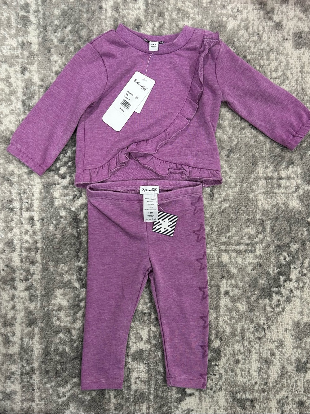NEW Splendid Purple Set, 3-6 Months
